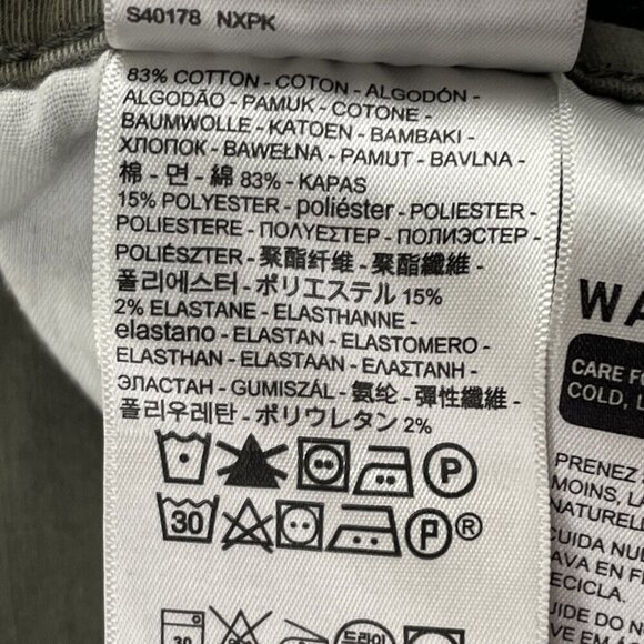 Levis 711 Pants Skinny Ankle Women’s 31 Camo Stretch Mid Rise Green - Picture 7 of 7